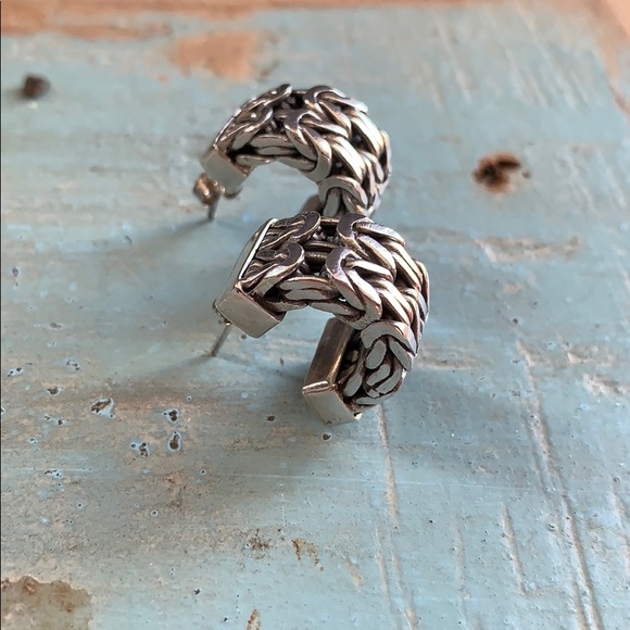 Lois Hill Jewelry - Vintage Lois Hill 925 Sterling Braided Earrings